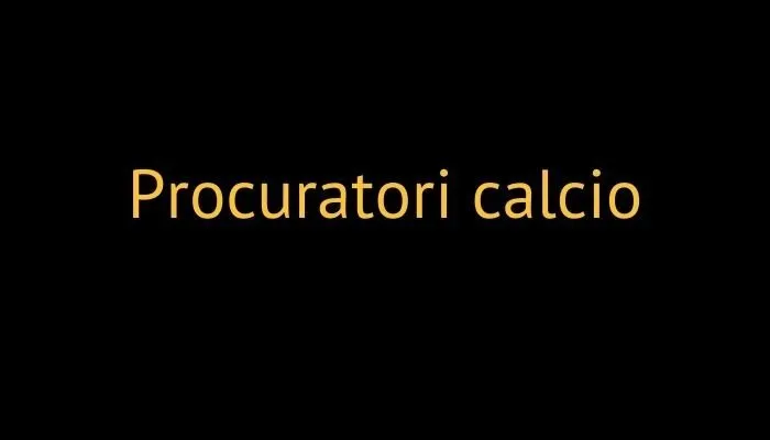 procuratori calcio