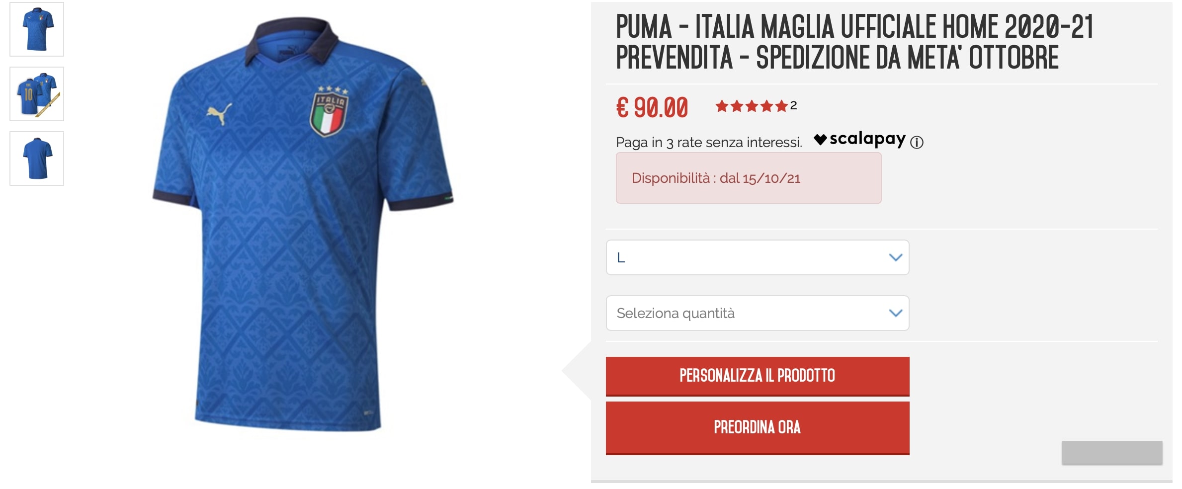 maglietta azzurra nazionale italiana calcioshop