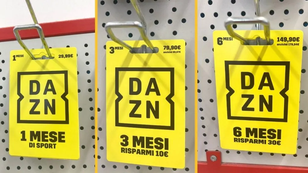 carte prepagate dazn risparmio