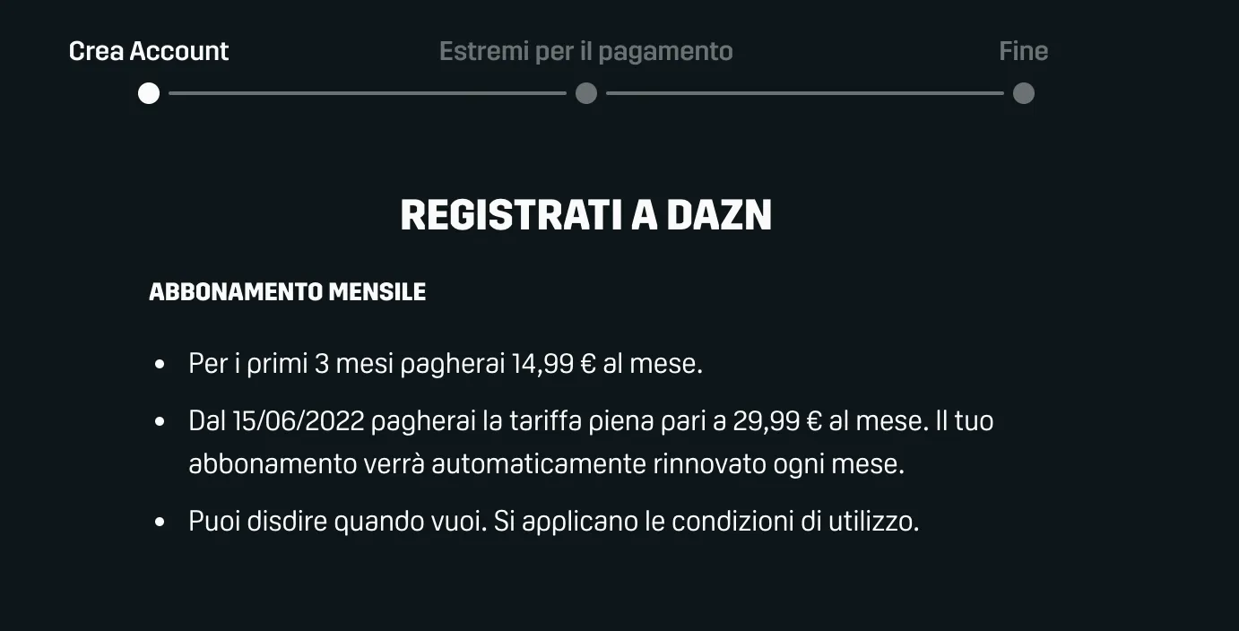 dazn in sconto festa del papà
