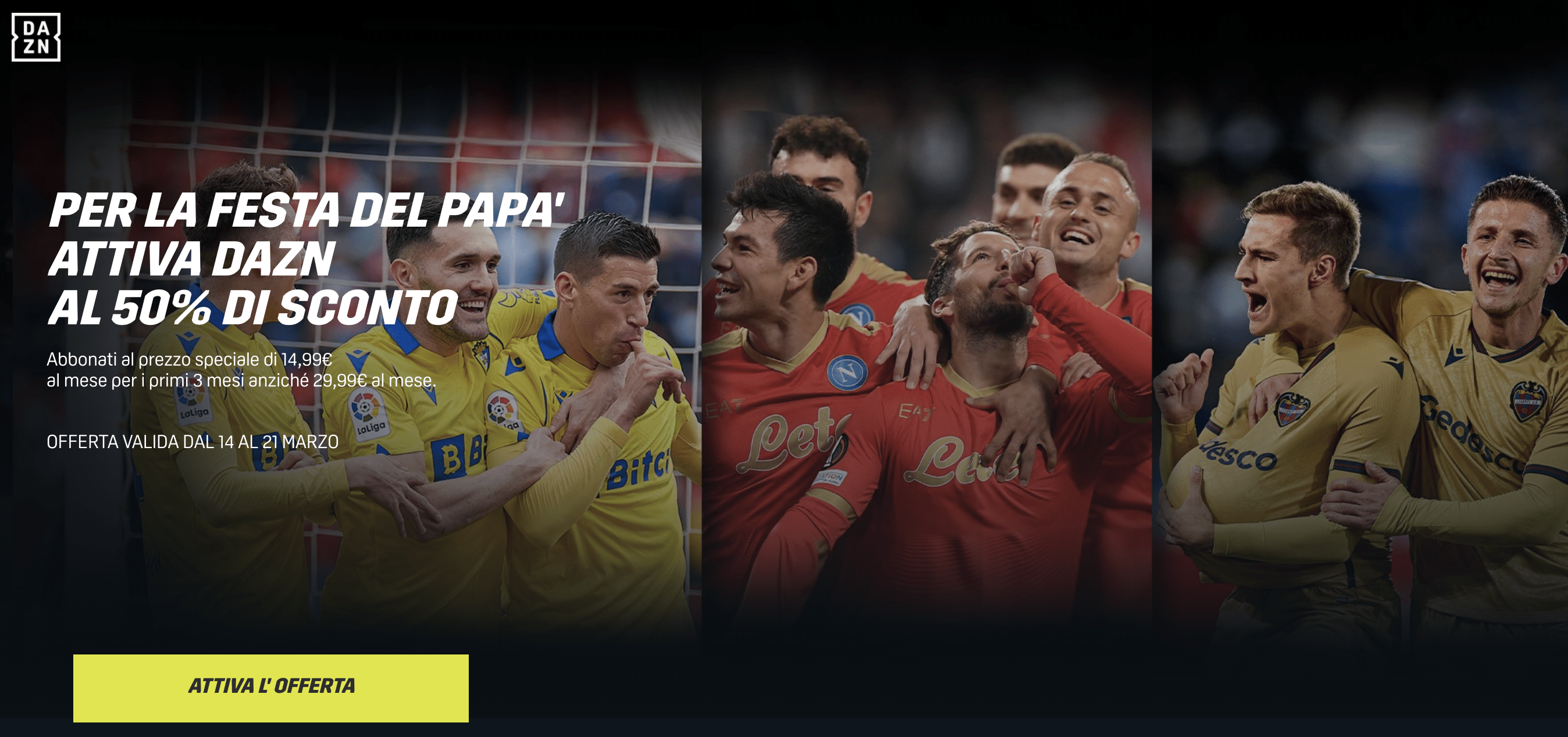 dazn metà prezzo
