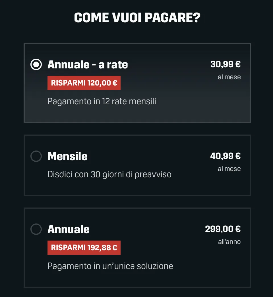 costo dazn serie a 2023-2024