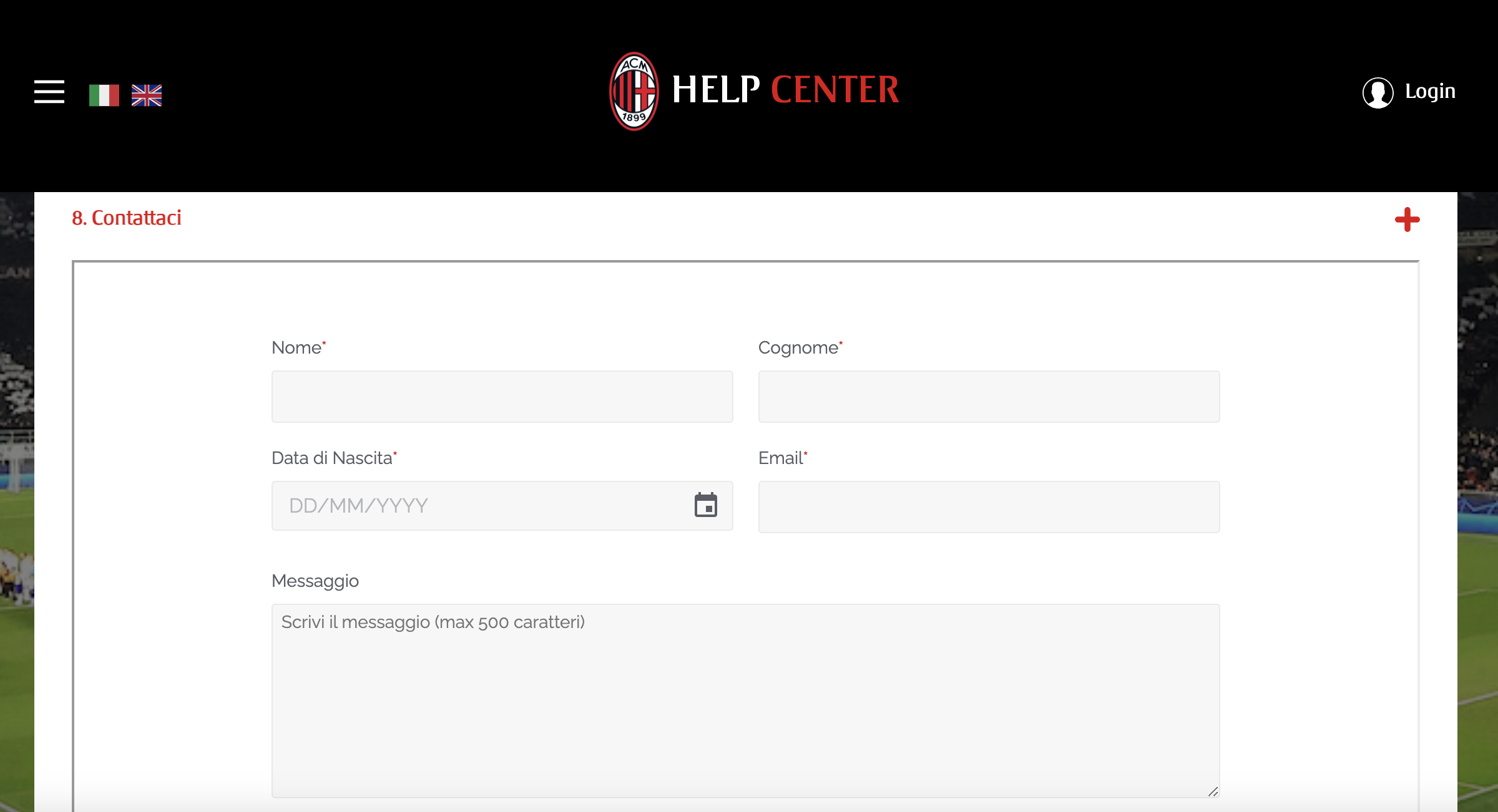 Milan Help Center