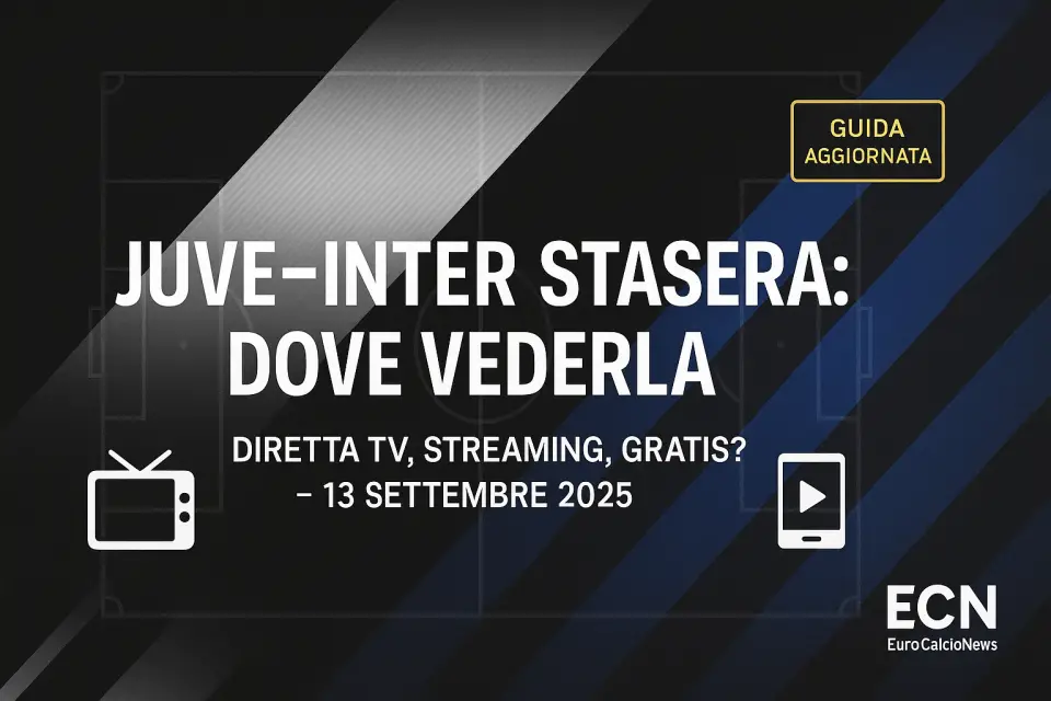 Dove vedere Juve Inter stasera gratis